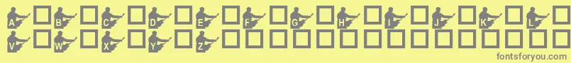 KrStevesSolo Font – Gray Fonts on Yellow Background
