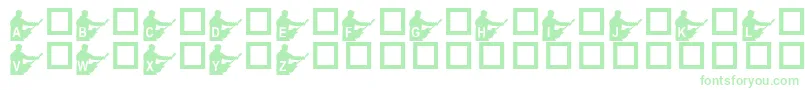 KrStevesSolo Font – Green Fonts on White Background