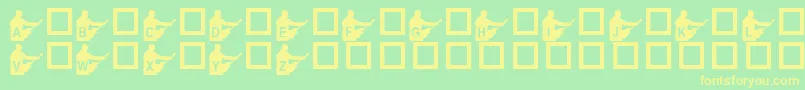 KrStevesSolo Font – Yellow Fonts on Green Background