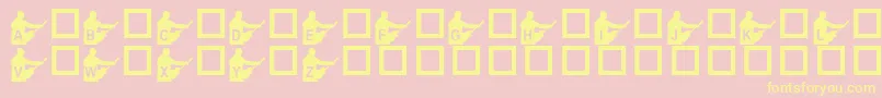 KrStevesSolo Font – Yellow Fonts on Pink Background