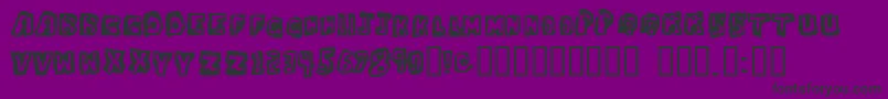 フォントDawgbox ffy – 紫の背景に黒い文字