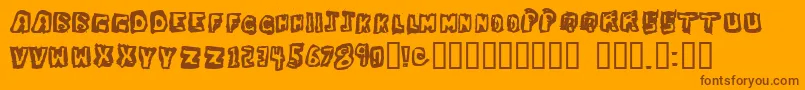 Dawgbox ffy Font – Brown Fonts on Orange Background