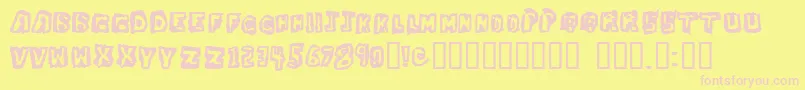 Dawgbox ffy Font – Pink Fonts on Yellow Background