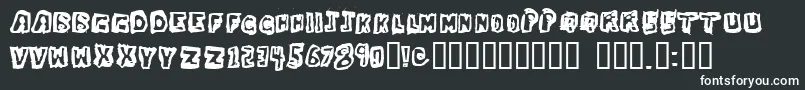 Шрифт Dawgbox ffy – белые шрифты на чёрном фоне
