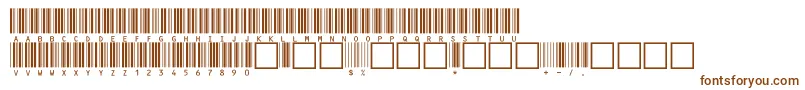 フォントV100010 – 白い背景に茶色のフォント