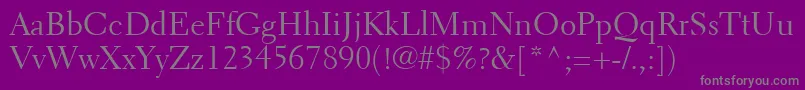 Police ElectraLtRegular – polices grises sur fond violet