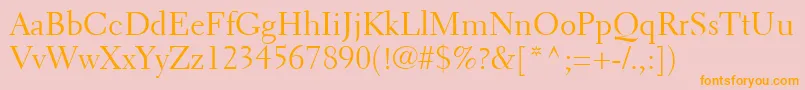 ElectraLtRegular Font – Orange Fonts on Pink Background