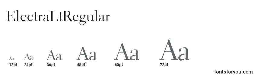 Размеры шрифта ElectraLtRegular