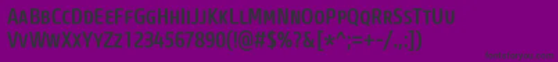 CoreSansMSc57CnMedium Font – Black Fonts on Purple Background