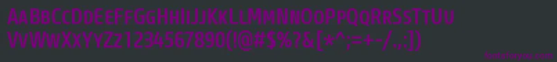 CoreSansMSc57CnMedium Font – Purple Fonts on Black Background
