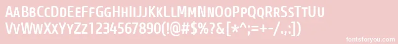 CoreSansMSc57CnMedium Font – White Fonts on Pink Background