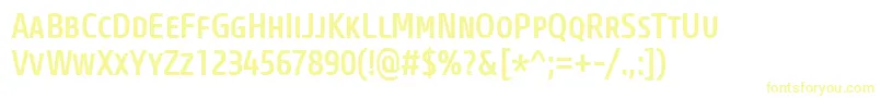 CoreSansMSc57CnMedium Font – Yellow Fonts on White Background