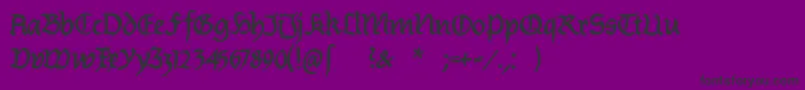 BurtinomaticDemibold-Schriftart – Schwarze Schriften auf violettem Hintergrund