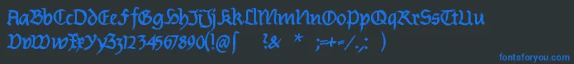 BurtinomaticDemibold Font – Blue Fonts on Black Background