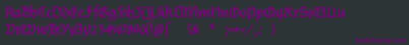 Шрифт BurtinomaticDemibold – фиолетовые шрифты на чёрном фоне