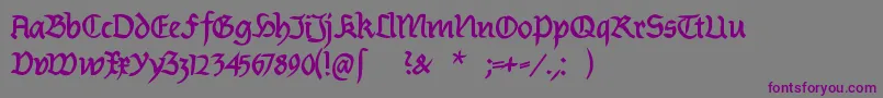 BurtinomaticDemibold Font – Purple Fonts on Gray Background