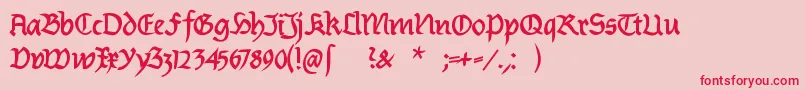BurtinomaticDemibold Font – Red Fonts on Pink Background