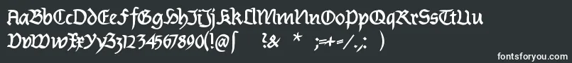 Шрифт BurtinomaticDemibold – белые шрифты на чёрном фоне