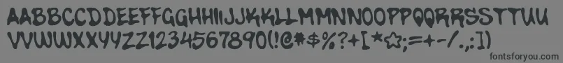 WalnutRegular Font – Black Fonts on Gray Background