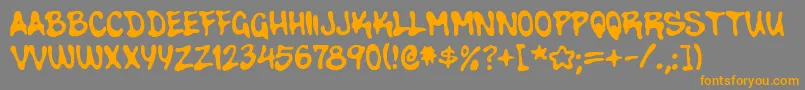 WalnutRegular-Schriftart – Orangefarbene Schriften auf grauem Hintergrund