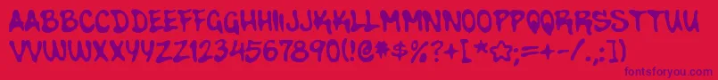 WalnutRegular Font – Purple Fonts on Red Background