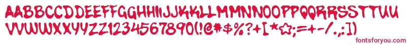 WalnutRegular Font – Red Fonts on White Background