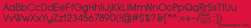 フォントTypoGroteskDemo – 赤い背景に黒い文字