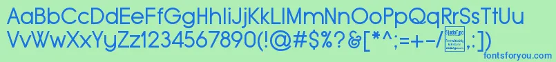TypoGroteskDemo Font – Blue Fonts on Green Background