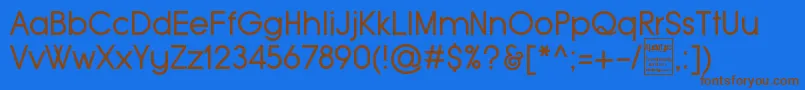TypoGroteskDemo Font – Brown Fonts on Blue Background