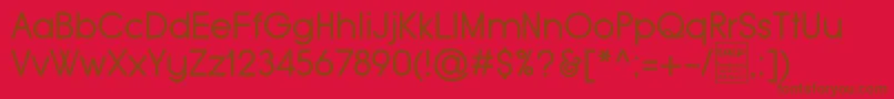 TypoGroteskDemo Font – Brown Fonts on Red Background