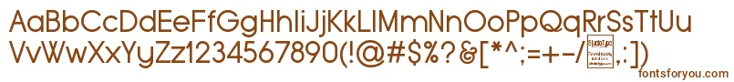 TypoGroteskDemo-fontti – ruskeat fontit valkoisella taustalla