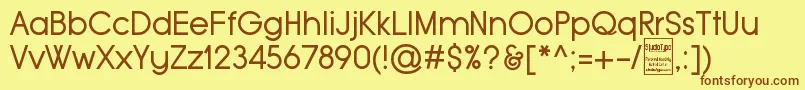 TypoGroteskDemo Font – Brown Fonts on Yellow Background