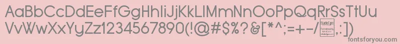 Fonte TypoGroteskDemo – fontes cinzas em um fundo rosa