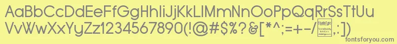 TypoGroteskDemo Font – Gray Fonts on Yellow Background