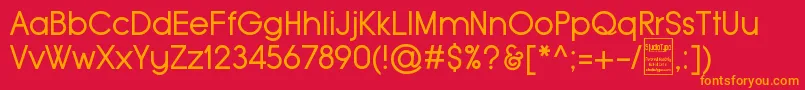 TypoGroteskDemo Font – Orange Fonts on Red Background