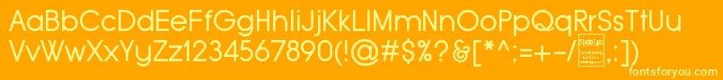 TypoGroteskDemo Font – Yellow Fonts on Orange Background