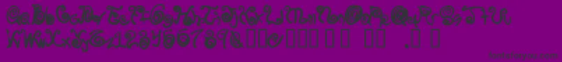 Spurly Font – Black Fonts on Purple Background