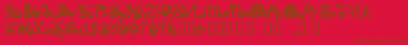 Spurly Font – Brown Fonts on Red Background