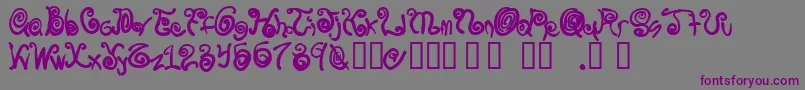 フォントSpurly – 紫色のフォント、灰色の背景