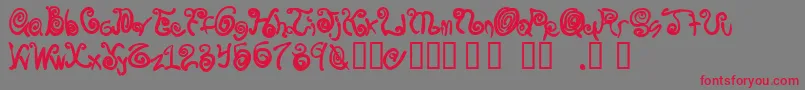 Spurly Font – Red Fonts on Gray Background