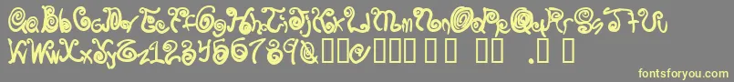 Шрифт Spurly – жёлтые шрифты на сером фоне