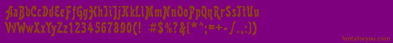 Karollatt Font – Brown Fonts on Purple Background