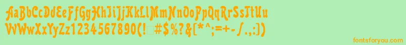 Karollatt Font – Orange Fonts on Green Background