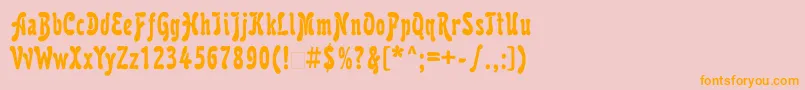 Karollatt Font – Orange Fonts on Pink Background