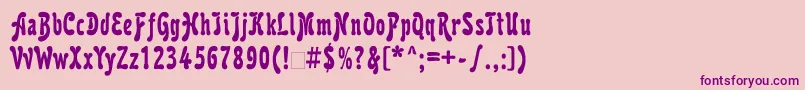 Karollatt Font – Purple Fonts on Pink Background