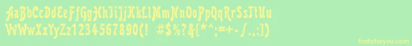 Karollatt Font – Yellow Fonts on Green Background
