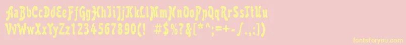 Karollatt Font – Yellow Fonts on Pink Background