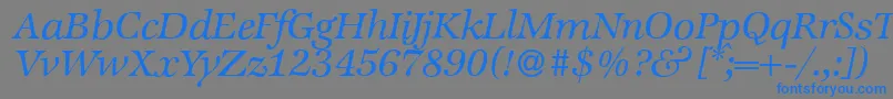 ZabriskieinternationalItalic Font – Blue Fonts on Gray Background