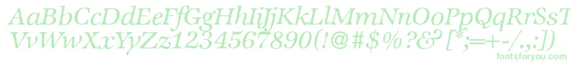 ZabriskieinternationalItalic Font – Green Fonts on White Background