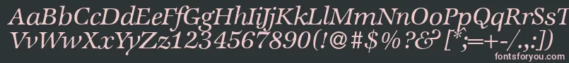 ZabriskieinternationalItalic Font – Pink Fonts on Black Background